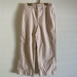 Madewell Gingham Wide Leg Pants
